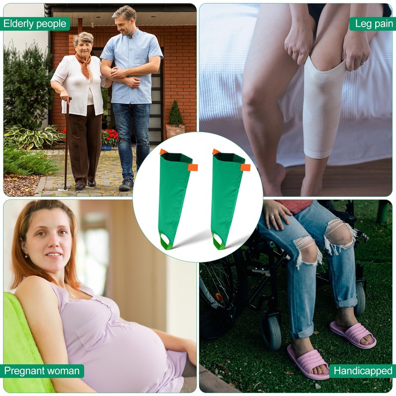 Threlaco 2 Pcs Easy Slide Open Toe Compression Sock Aid