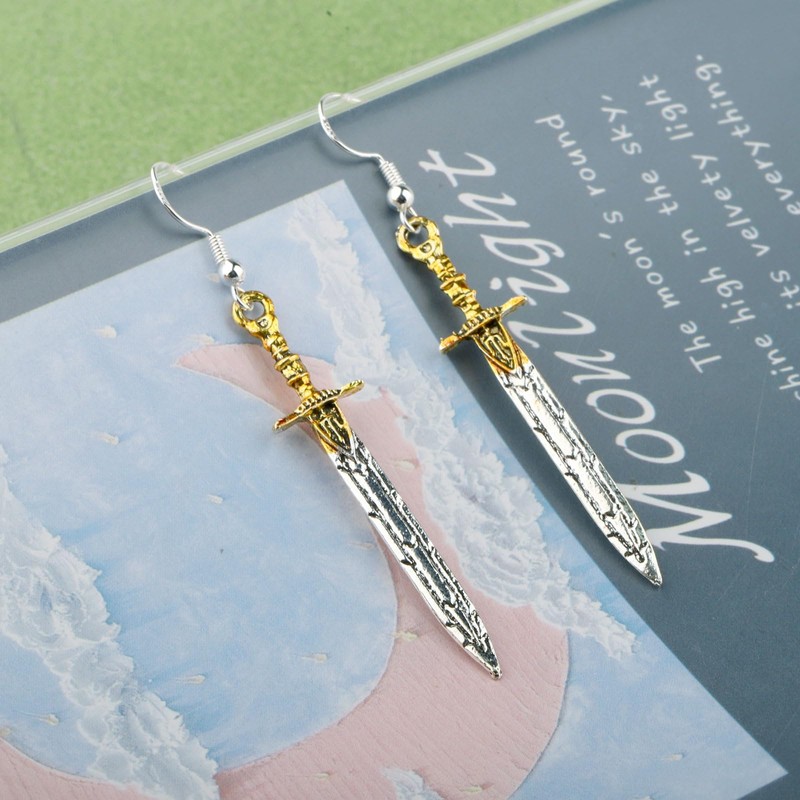 BEKECH Percy Movie Inspired Necklace Percy Fans Jewelry Sword Key