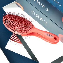 Faro Hair Brush Detangling Brush Paddle Tail Comb for Women Men Hair Styling | For Wet & Dry Hair | Detangles All Hair Types | Reduces Breakage | Eliminates Knots (Glide Brush)