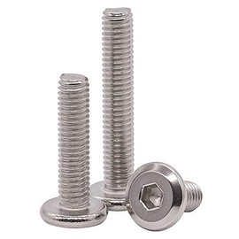 M6-1.0 x 16mm Flat Head Hex Socket Cap Screws Bolts, 304 Stainless Steel 18-8, Countersunk Connector Screws for Furniture Baby Bed Chairs, Bright Finish, Full Thread, Pack of 30