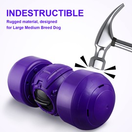 Leipple Interactive Dog Toy for Large Dogs, Rolling Dog Treat Dispenser Slow Feeder, Automatic Durable Puzzle Toy Slow Feeder for Improve IQ, Reduce Boredom, Medium Large Dogs (Purple)
