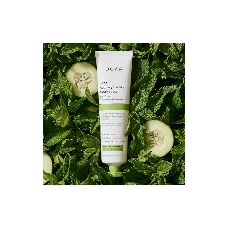 Boka Fluoride Free Toothpaste, Nano Hydroxyapatite Toothpaste, Appropriate for Sensitive