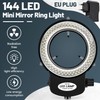 Jevina 144 LED Microscope Ring Light 0-100% Adjustable Lamp for