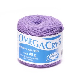 OMEGACRYS [40grs] - Fine Crystal Yarn by Omega Great for All Crafts - Color 83-Lilac 257
