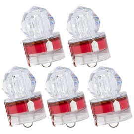 Dr.Fish - Paquete de 5 luces de pesca de caída profunda para pesca con luces LED activadas por agua, luces de diamante, plataformas de fletán en aguas profundas, luces de pesca bajo el agua, aparejo inferior de señuelos de trollaje