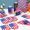 100 Pack American Flag Beer Can Cooler Sleeves 4th of