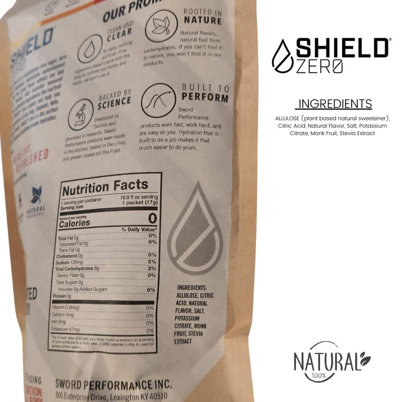 SHIELD ZERO 32ct - Sugar Free, Advanced Electrolyte Hydration Packets