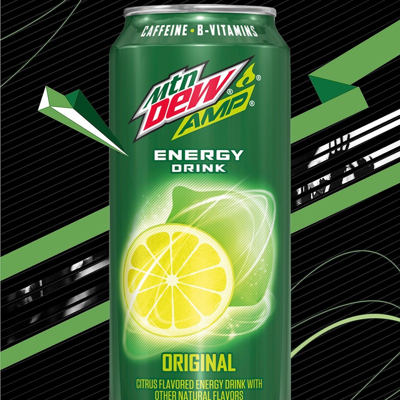 Mtn Dew AMP Energy, Original, Energy Drink with Caffeine, B