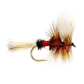 The Fly Fishing Place Royal Wulff Classic Trout Dry Fly Fishing Flies - Set of 6 Flies Size 16
