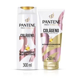 Pantene Pro-V Miracles Shampoo Nutritivo Colágeno Nutre y Revitaliza 300 ml + Pantene Pro-V Miracles Acondicionador Colágeno Nutre y Revitaliza 250 ml