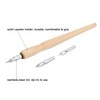 VBESTLIFE Holz Comic Pen Set,3 Schreibfedern + 1 Holz Halter