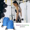 Sliverdew 2 Pcs Blue Drawstring Backpack - Sports Cinch Sack,