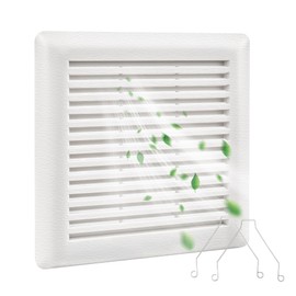 C350GN Bathroom Fan Cover Replacement with Springs Plastic S97017068 Bathroom Exhaust Grill Cover Compatible with Broan-NuTone Models 690 693 VC305C3N VC307C2N, 695 and 696N, 8-3/4" x 9-1/8", White