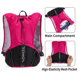 Running Vest for Women and Men Lightweight Hydration Backpack Pack with 1.5L Water Bladder Bag Running Gear Accessories for Hiking Trail Cycling Marathon (Hot Pink)