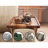 Danfoxer 2 Pack Acacia Wood Couch Arm Tray,Couch Tray,Folding Sofa