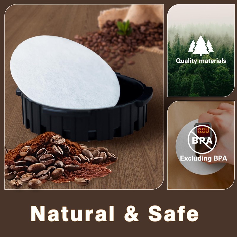 1000 Pcs Round Disposable Coffee Filters Paper Compatible with Aeropress