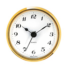 72mm Gold Bezel - Quartz - White Dial - Arabic Numerals - Acrylic Glass - Fully Assembled Unit