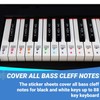 QMG Color Piano and Keyboard Music Note Full Set Stickers