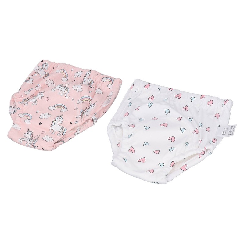 2 Pcs Toddler Training Pant Cotton Strong Absorbent Washable Reusable