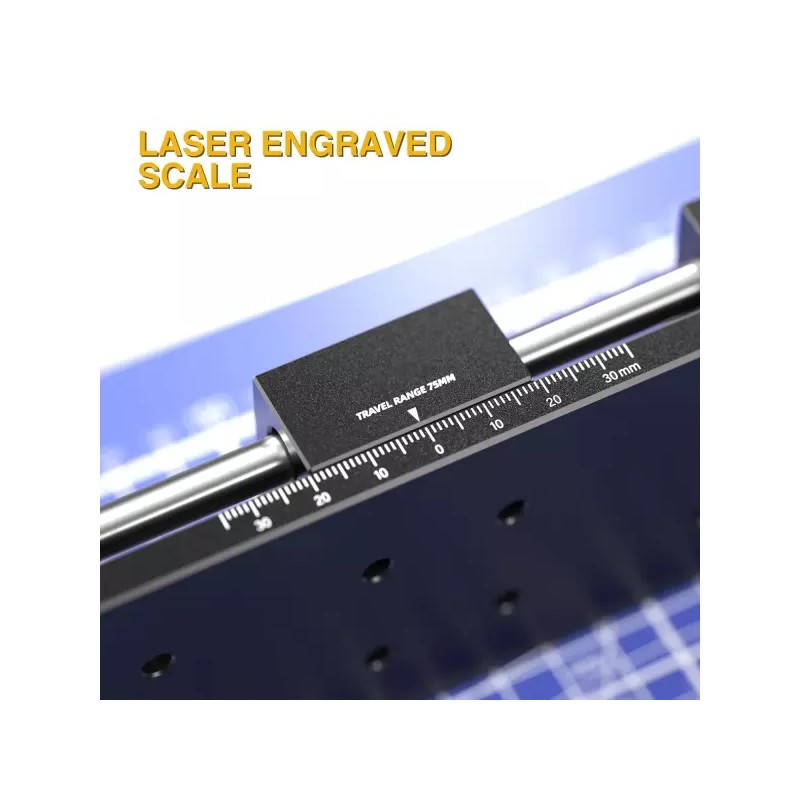 수동 선형 스테이지 75mm 슬라이딩 테이블 레일 가이드 알루미늄 합금