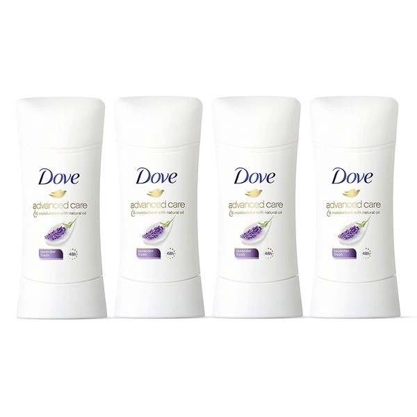 Dove Advanced Care Antiperspirant Deodorant Stick for Women, Lavender Fresh, for 48 Hour Protection And Soft And Comfortable Underarms, 2.6 oz, 4 Count