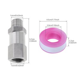 PNXKTXO 304 Stainless Steel Check Valve, 3/8" NPT Male x Female, One-Way Non-Return Backflow Prevention with PTFE Tape Industrial Grade