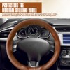 HEVLE Leather Steering Wheel Cover Lace Up, Stitch On Wrap,
