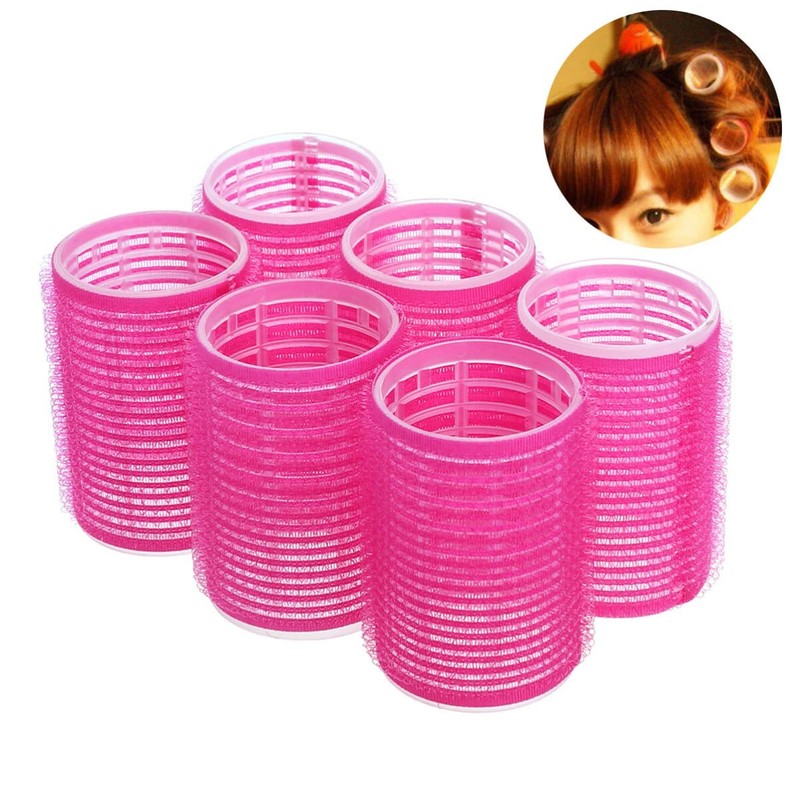 FOMIYES Hair Rollers, Self Grip Hair Roller, 6Pcs Curlers Salon