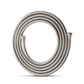OFFO Shower Hose, 158 in Kink Free Stainless Steel Shower Hose Attachment Electroplating Handheld Shower Head Hose Flex Hoses Extension with Brass Insert & Nut for Pet Bathing Cleaning, Nickel Gray