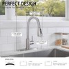 HOTIS Kitchen Faucet with Pull Down Sprayer, Brushed Nickel Stainless