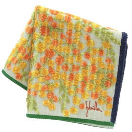 Sybilla 001089-0001-01 Large Towel Handkerchief 11.0 inches (28 cm), Mimosa (Blue) Women's Towel, Hand Towel, Approx. 11.0 inches (28 cm)