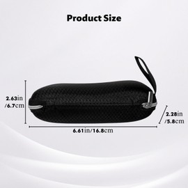 Lyivisk Glasses Case Hard Case for Sunglasses and Sports Glasses, Portable Glasses Case with Carabiner for Men and Women, Scratch-Resistant EVA Case with Structure for Outdoor and Travel