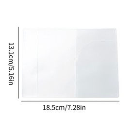 Transparent Matte Waterproof Passport Cover PVC Travel Protector Lightweight Built in Card Holder