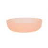 Mainstays Set of 4 | MAINSTAYS Plastic 42oz Dinner Bowls, Round Swirl Translucent • Pink