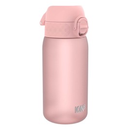 Ion8 Small Water Bottle, 350 ml/12 oz, Leak Proof, Easy to Open, Secure Lock, Dishwasher Safe, BPA Free, Carry Handle, Hygienic Flip Cover, Easy Clean, Odor Free, Carbon Neutral, Rose Quartz Pink
