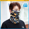 Summer UV Protection Ice Silk Breathable Mesh Ear-hanging Cycling Mask Mask/Grey Camouflage 10ea