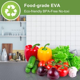 WochiTV Shelf Liner for Cabinets, Drawer 11.8 Inch x 20 Feet, Non Slip EVA Plastic Oil Proof and Slippery Protection Pad for Kitchen Dish Plate Shelf, Organizer, Closet, Cupboard, Grey