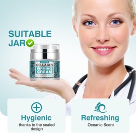 Collagen Cream for Face, Retinol Hyaluronic Acid Cream for Tightening Skin, Day and Night Anti Aging Skin care Facial Moisturizer, Hydrating Face Lotion, Moisturizing Cream to lighting Wrinkles