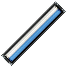 HO T5 Dual Aquarium Light Fixture & 2x HO T5 Lamps 11000K Day & Blue Marine Fish - 36" (01032)