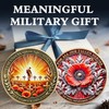 Poppy Military Challenge Coin - Memorial Coin Honoring Fallen Heroes