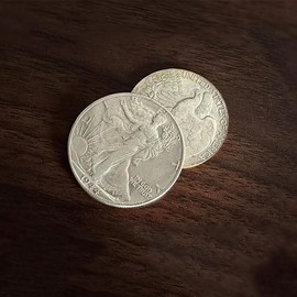 SUMAG Multipurpose Flipper Coin (Walking Liberty Half Dollar) Magic Tricks Gravity/Magnetic Coin Close up Illusions Gimmicks for Magicians