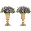 Nuptio Pcs of 2 Flowered Metal Trumpet Vase Elegant Wedding