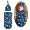 Muishi Starry Sky Starry Night Newborn Swaddle Blankets Hat Sets