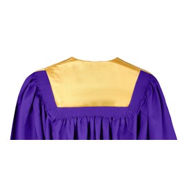 TngHui Unisex Adult Purple Choir Robes Matte Finish for Baptisms with Cuff Sleeves Size 45(5'0"-5'2")