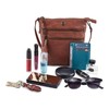 Cochoa Small Triple Zip Real Leather Women's Crossbody- Premium Vintage