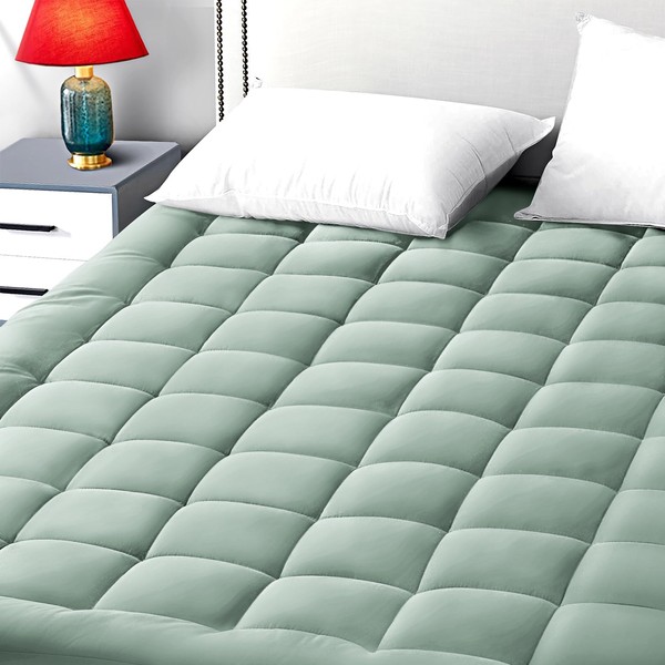 EASELAND Queen Size Mattress Pad Pillow Top Mattress Cover Quilted