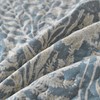 DURLENGEN Bluish Grey Botanical Quilt Set Queen Size 3Pcs, Bluish
