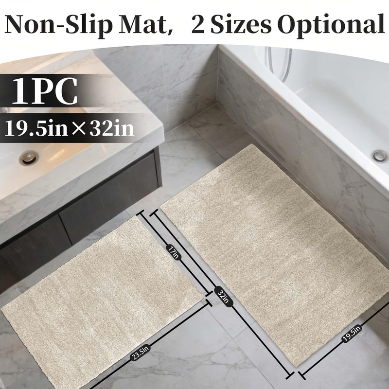 Non-Slip & Super Absorbent Bath Mat, 32x20 Inch Large Microfiber