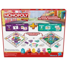 MONOPOLY Junior, 2-Sided Game Plan, 2 Games in One, Game for Younger Children, Children's Game, Junior Game