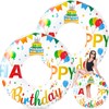 Leyndo 2 Pcs Happy Birthday Inflatable Pool Float Tube 47.24